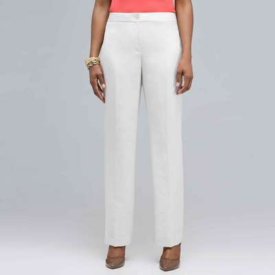 ウォッシャブルリネンスリムパンツ