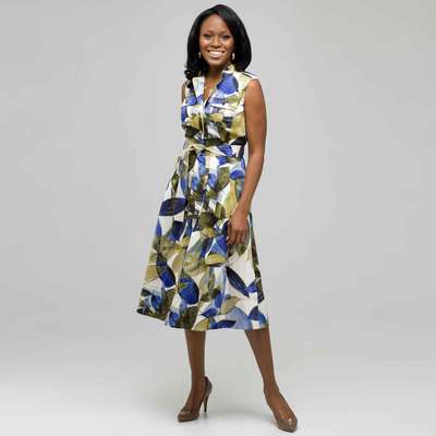 フラワーシャツドレス